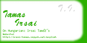 tamas irsai business card